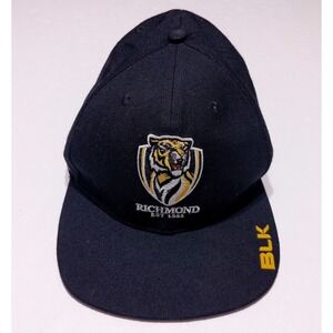 BLK Richmond Football Club Tigers AFL Australia Rules Hat Cap Snapback